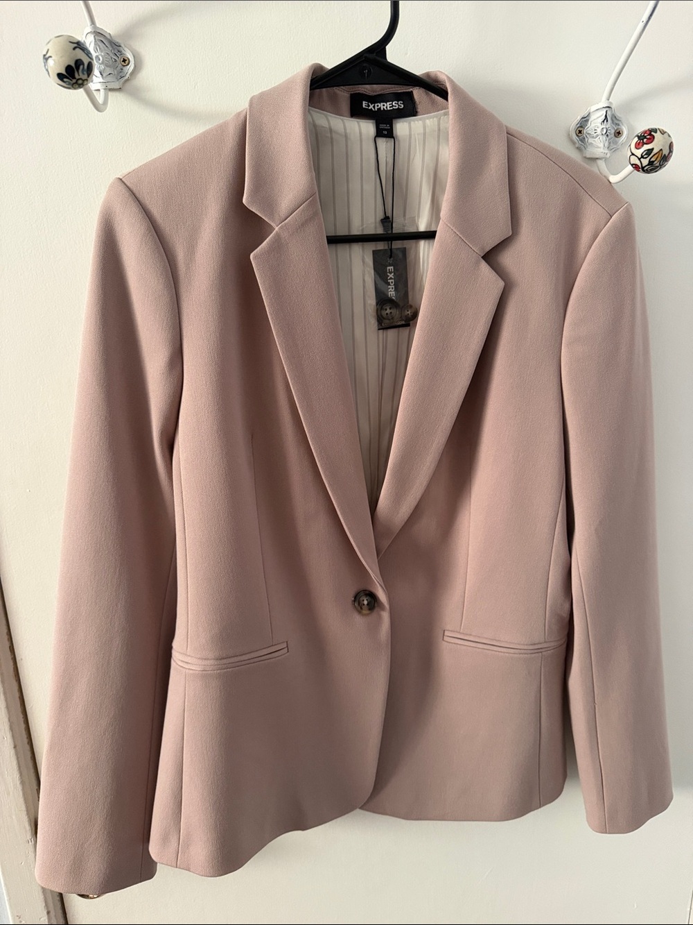 Express Women's Dusty Rose Single-Button Blazer